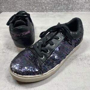Betsey Johnson Sneakers Womens Size 5 Low Top Platform Sequin Shimmer Streetwear